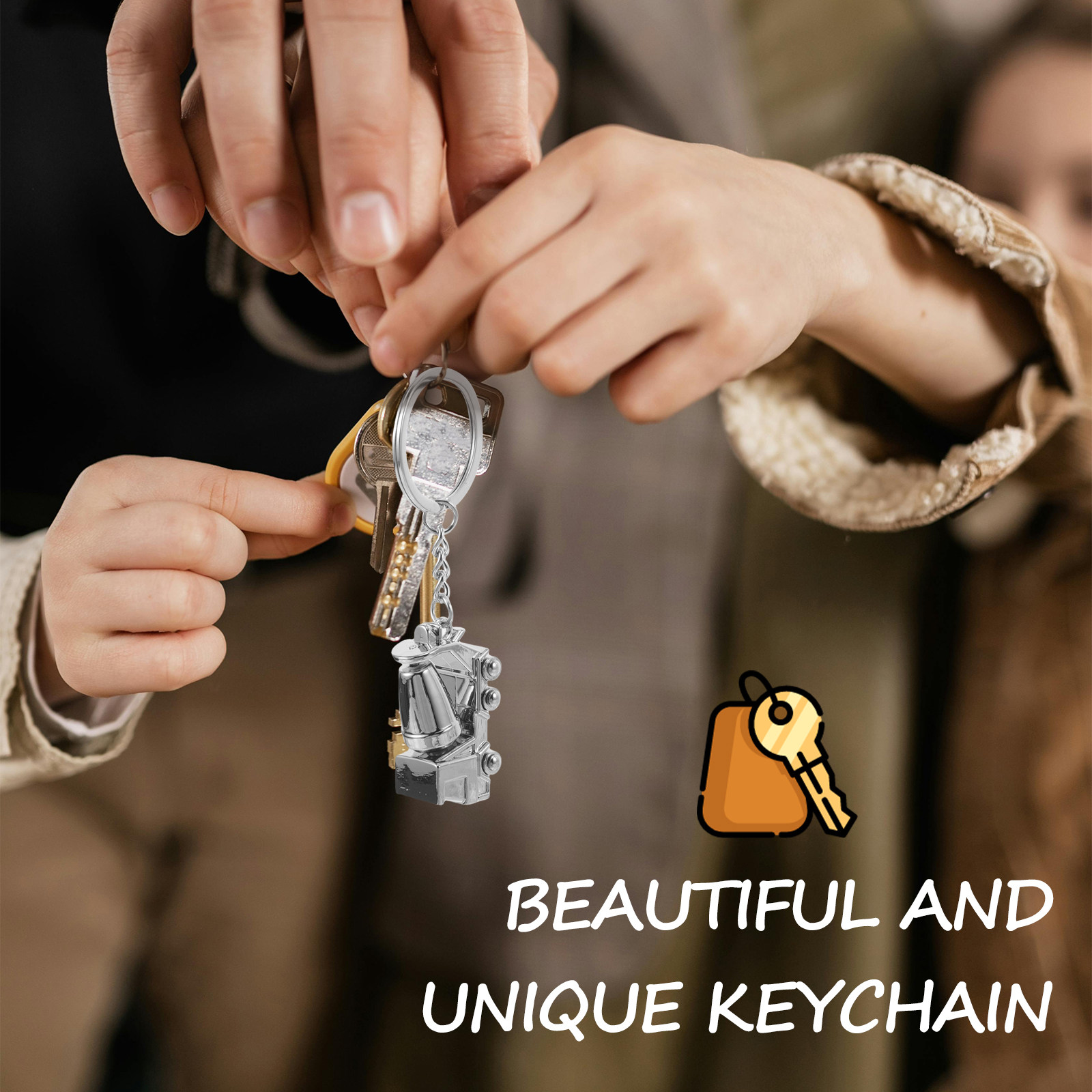 Брелок из сплава в виде 3D-мод – обзор и цена Heavy Equipment Key Ring
